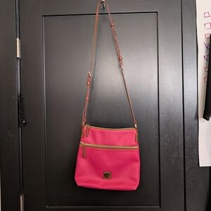 Dooney & Bourke Pink and Tan Crossbody Bag